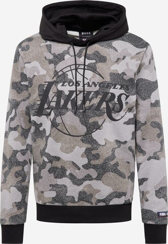 BOSS Sweatshirt 'NBA' in Grijs: voorkant