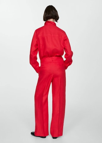 MANGO Loose fit Pleat-Front Pants 'Rodas' in Red