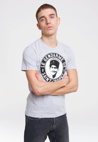 LOGOSHIRT Shirt 'Le Gendarme de Saint-Tropez' in Grey: front