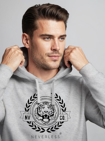 Neverless Sweatshirt 'Academic Tiger' in Grey