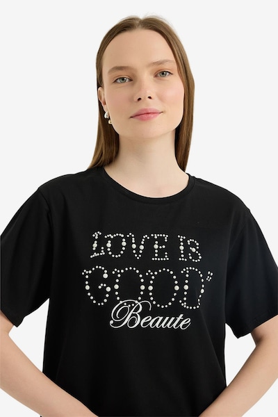 HOME STORE T-Shirt in schwarz / weiß, Produktansicht
