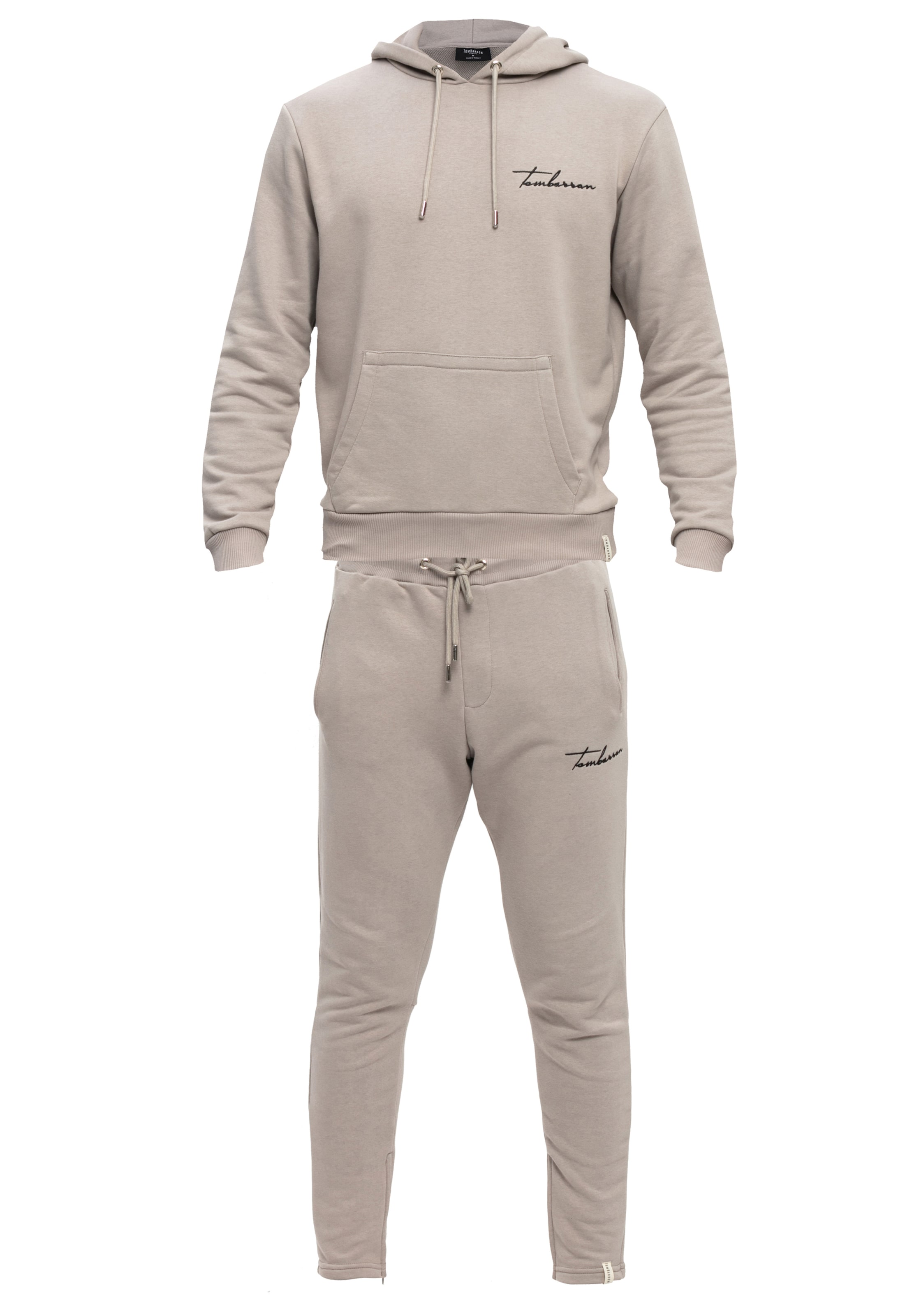 Tom Barron Joggingpak in Bruin: voorkant