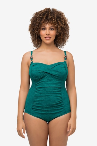 Ulla Popken Swimsuit in Green: front