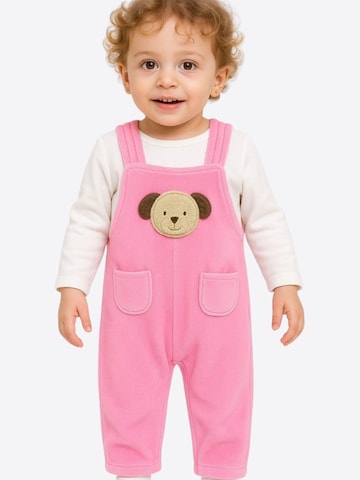 Bumber Romper/Bodysuit in Pink: front