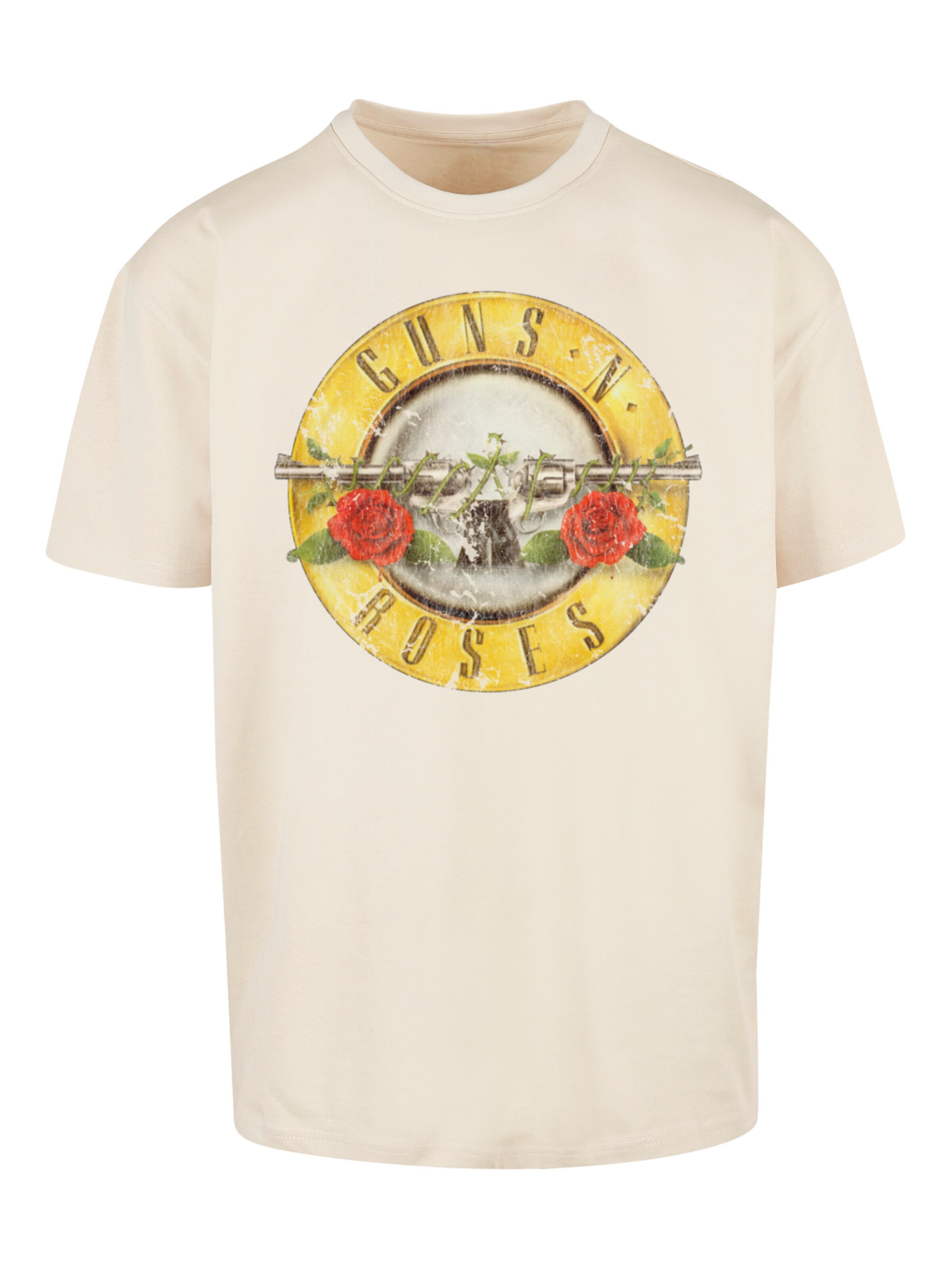 F4NT4STIC Shirt 'Guns 'n' Roses ' in Beige: front