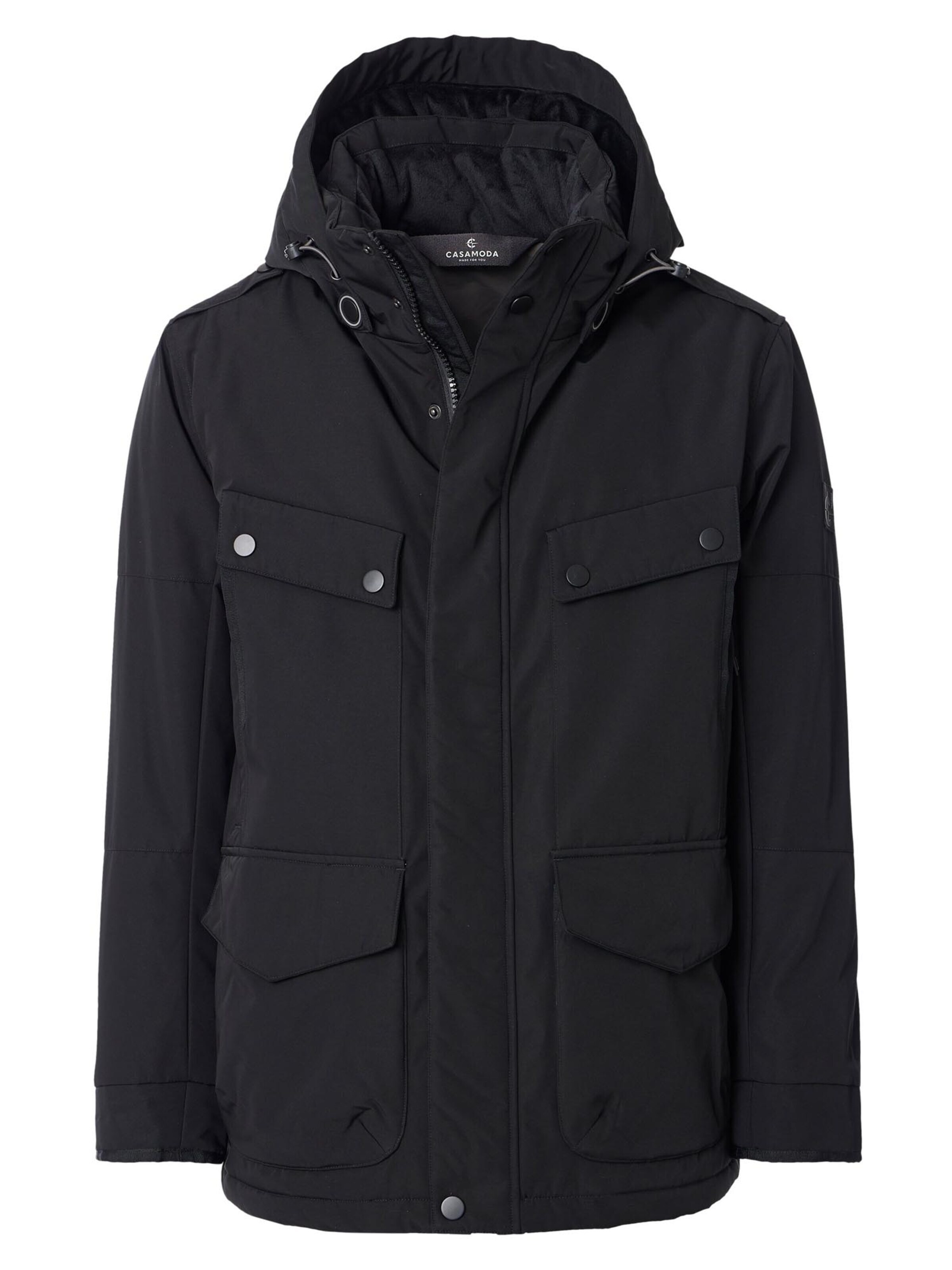 CASAMODA Between-season jacket 'Basic' in Black: front