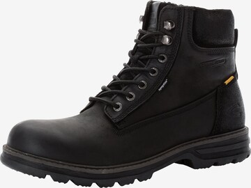 CAMEL ACTIVE Lace-Up Boots in Black: front