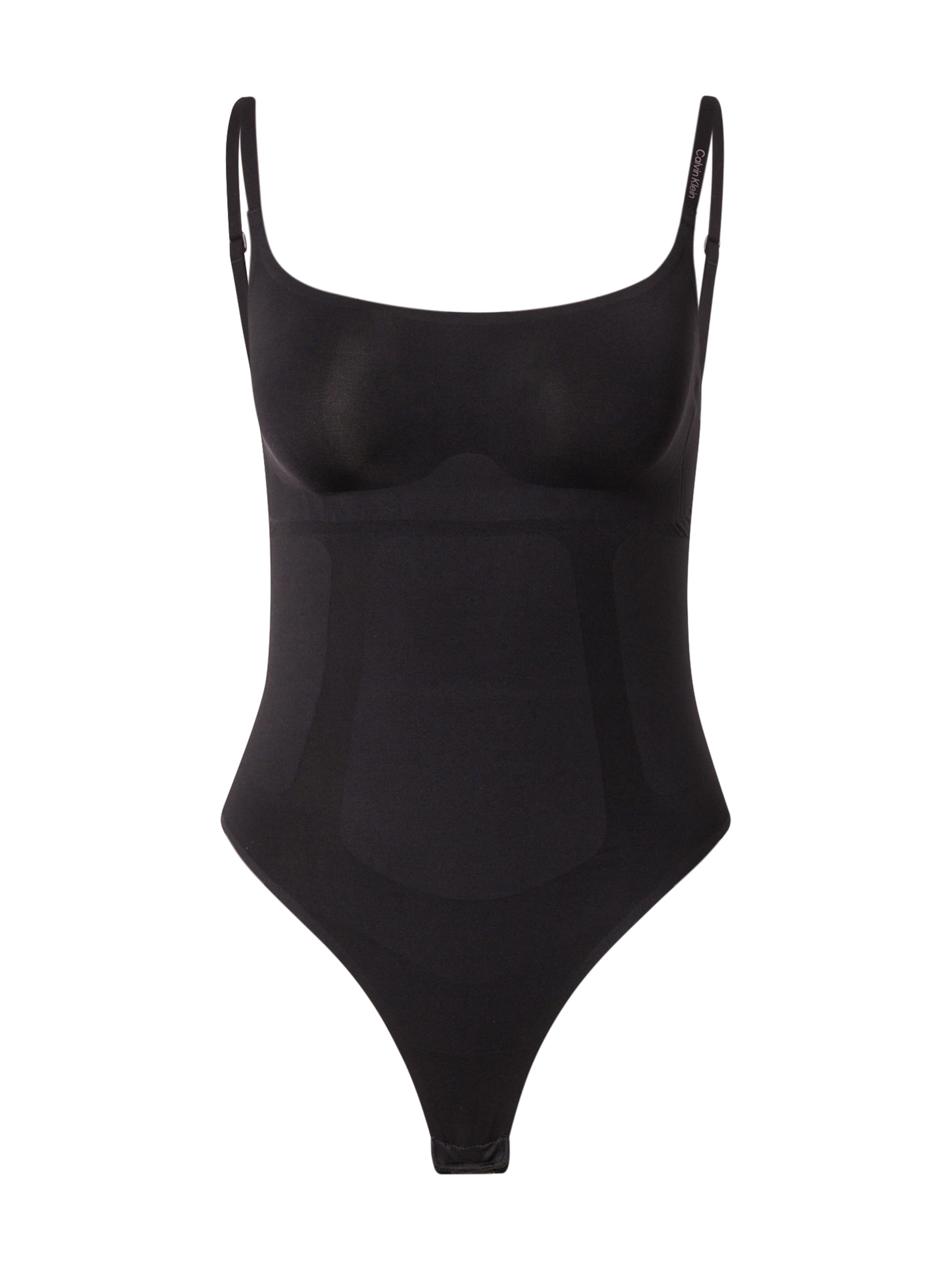 Calvin Klein Underwear Оформящо боди в черно: отпред