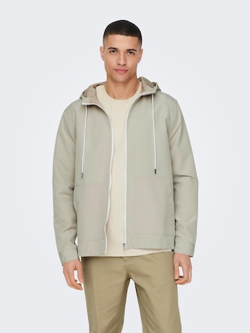 Only & Sons Between-Season Jacket 'Matt' in Grey: front