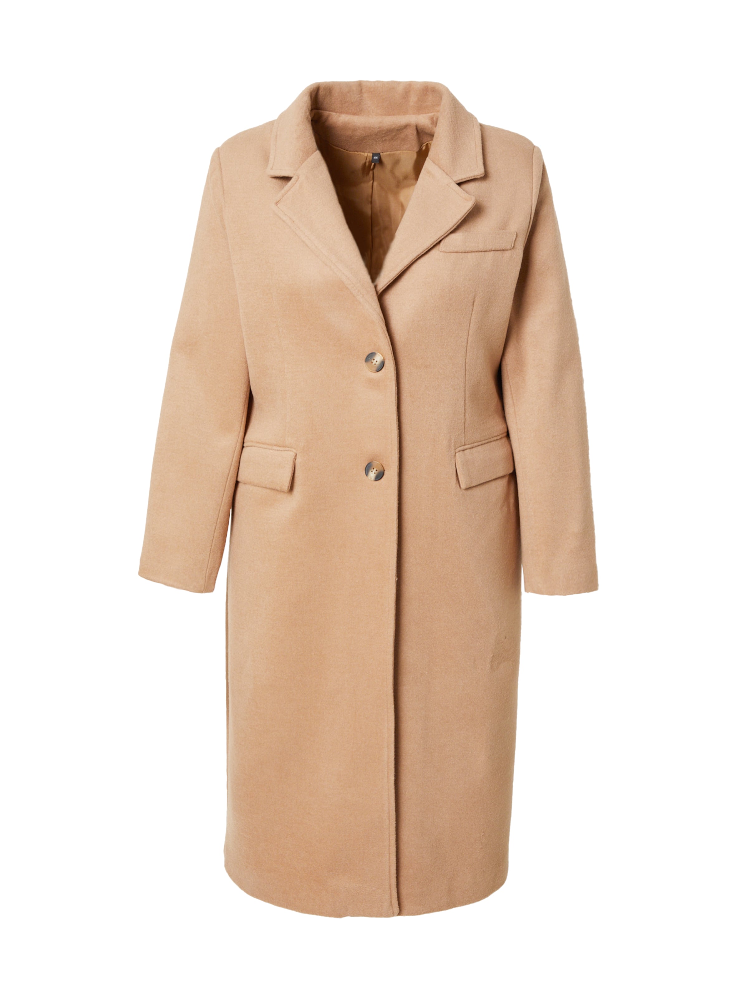 Trendyol Curve Between-Seasons Coat in Beige: front