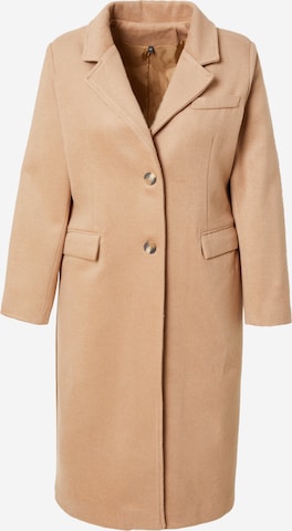 Palton de primăvară-toamnă de la Trendyol Curve pe bej: față