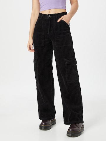 Loosefit Pantaloni cargo 'Julian' di WEEKDAY in nero: frontale