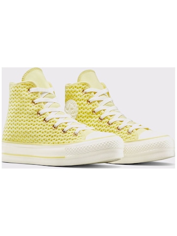 Sneaker alta 'Converse Chuck Taylor All Star Lift Platform Knit' di CONVERSE in giallo