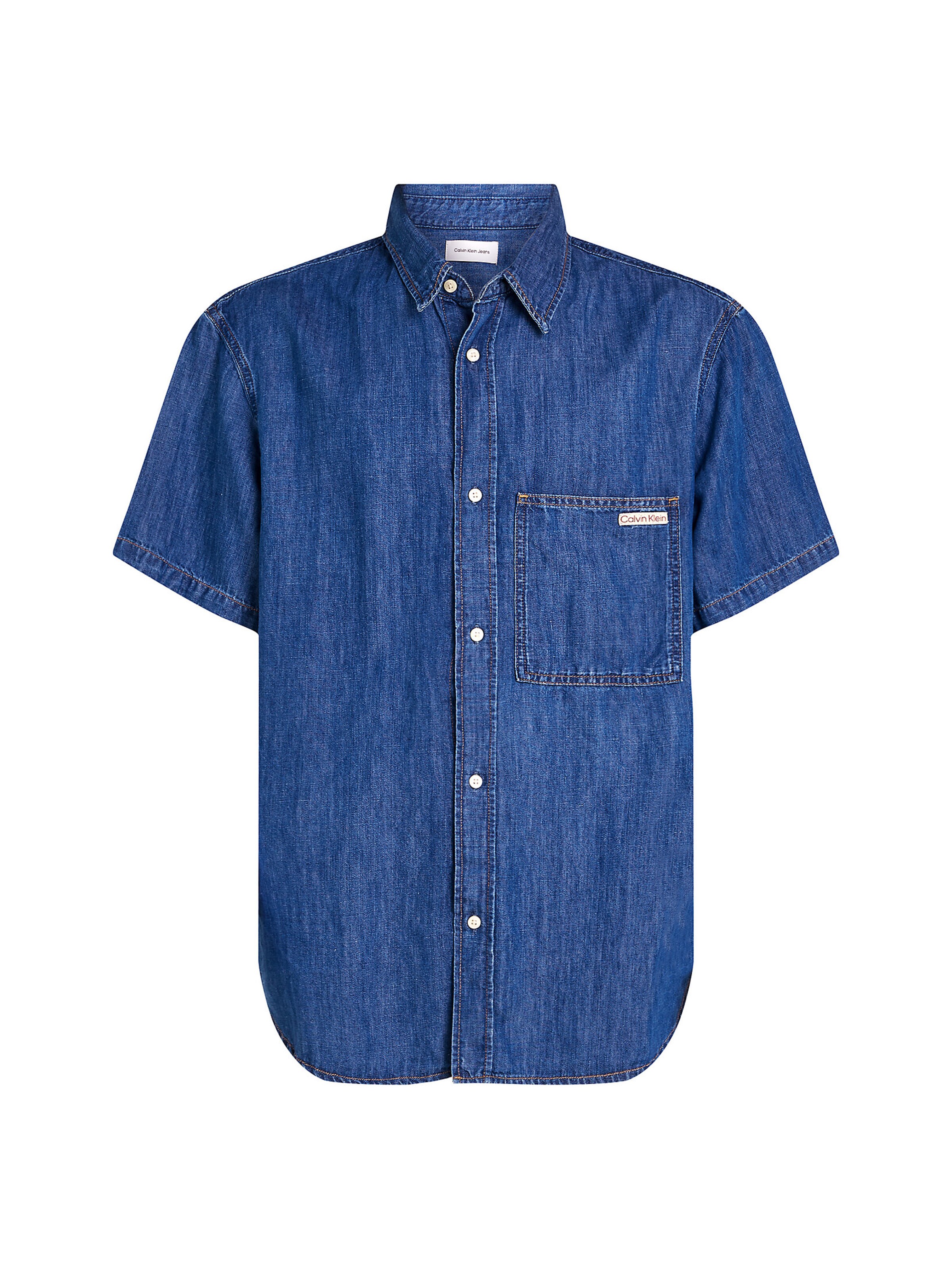 Calvin Klein Jeans Regular fit Button Up Shirt in Blue: front