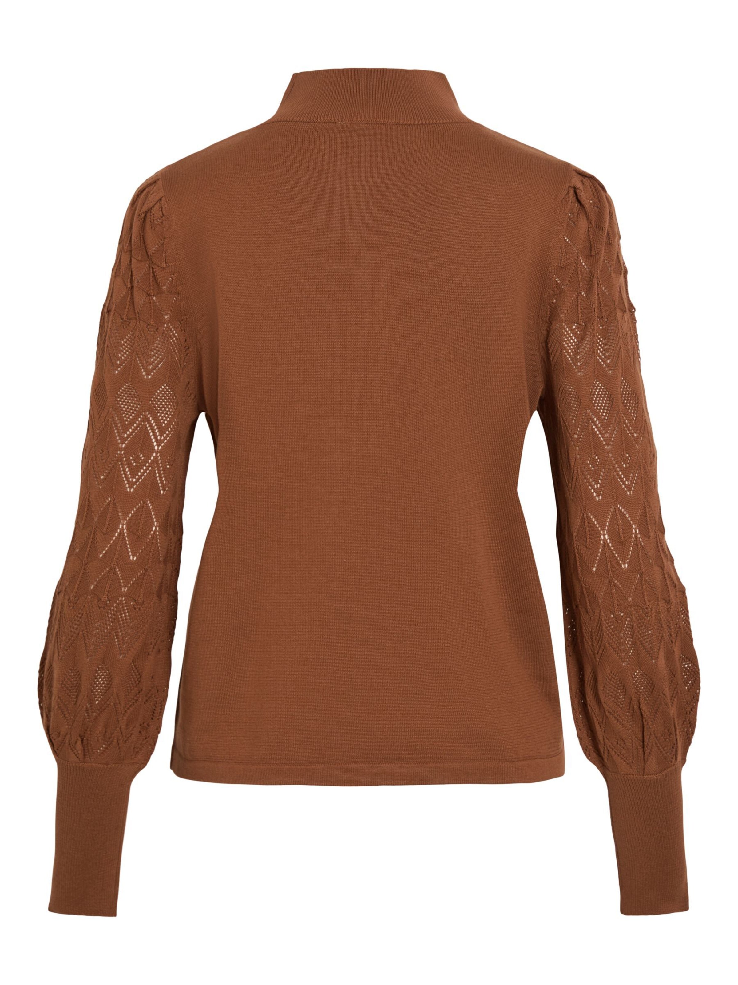 VILA Sweater 'VIAila' in Brown