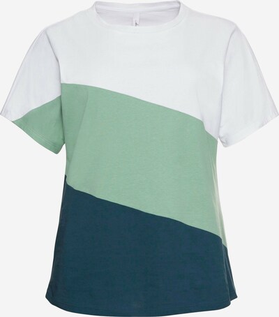 SHEEGO T-shirt en bleu marine / vert pastel / blanc, Vue avec produit