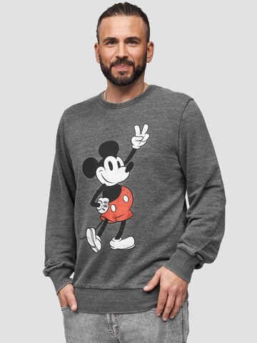 Sweat-shirt 'Disney Mickey Peace Pose' Recovered en gris