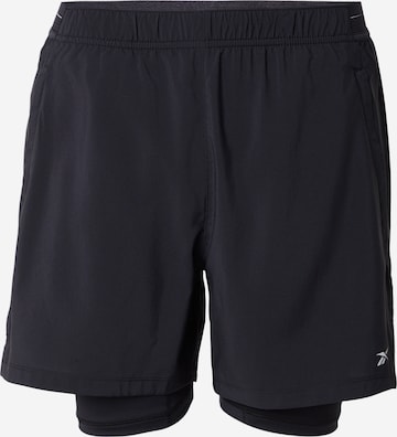 Reebokregular Sportske hlače - crna boja: prednji dio