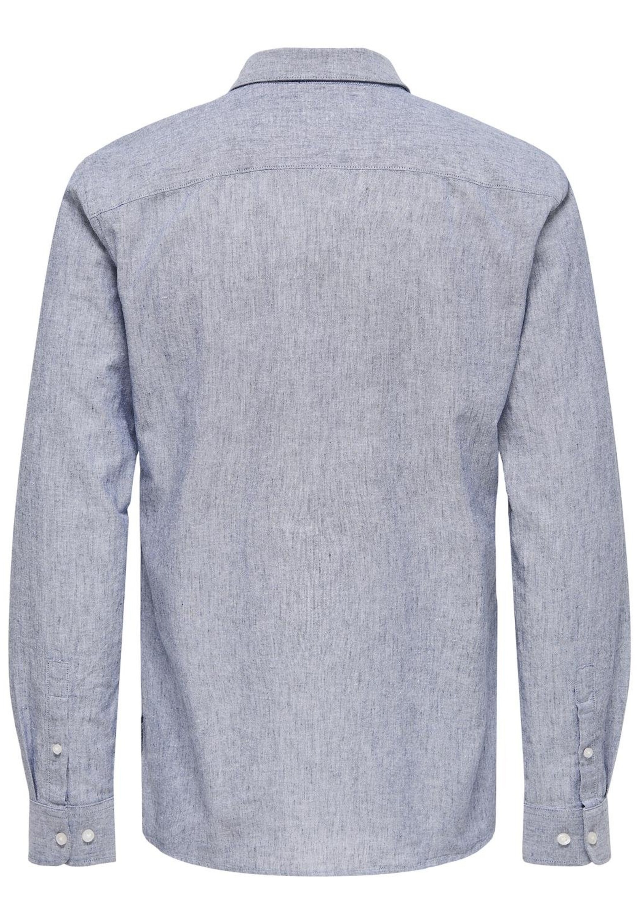 Only & Sons Regular fit Button Up Shirt 'Casey' in Blue