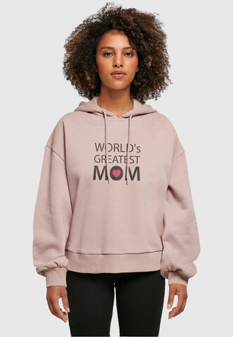 Merchcode Sweatshirt 'Mothers Day - Greatest Mom' in Roze: voorkant