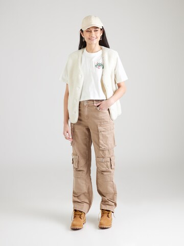 Volcom - Camiseta talla grande 'ALIX 1' en blanco