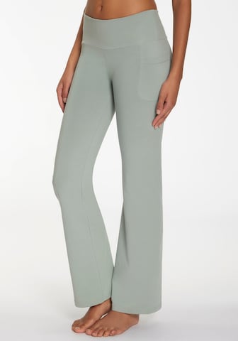 Loosefit Pantalon de sport LASCANA ACTIVE en vert : devant