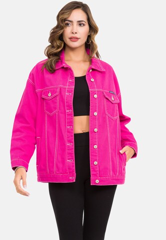 CIPO & BAXX Between-Season Jacket in Pink: front