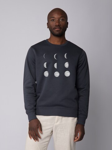 Felpa ' Moonphases ' di Watapparel in grigio: frontale