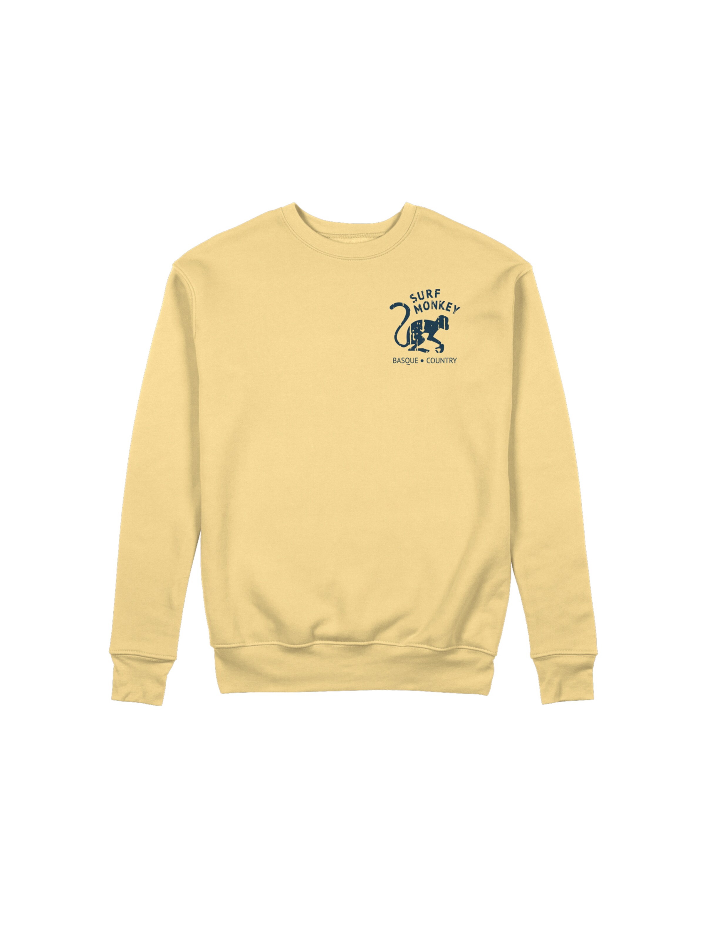 Sweat-shirt 'Rette das Ozean' Surf Monkey en jaune