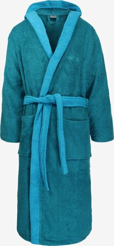 normani Long Bathrobe in Blue: front