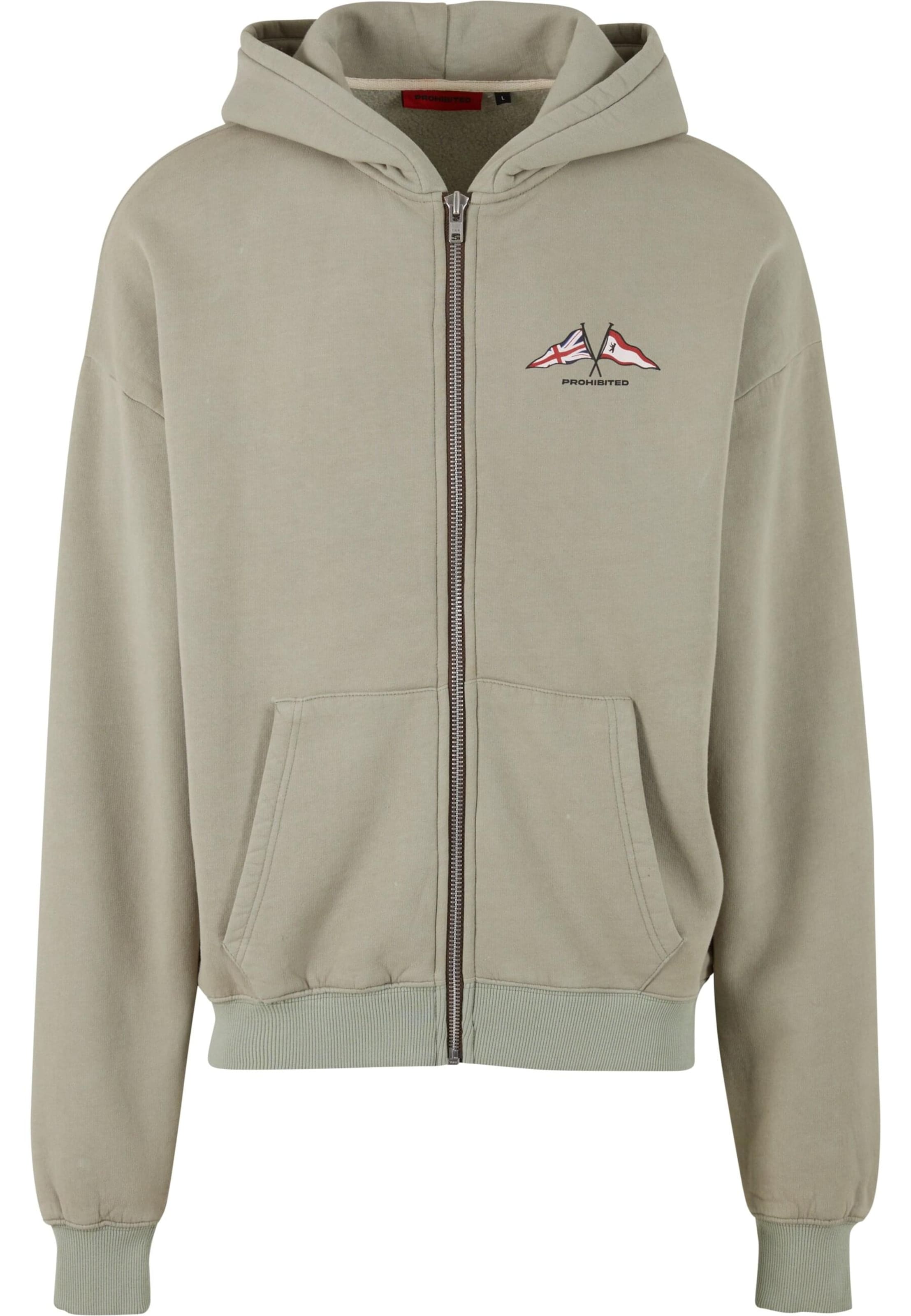 Giacca di felpa di Prohibited in verde: frontale