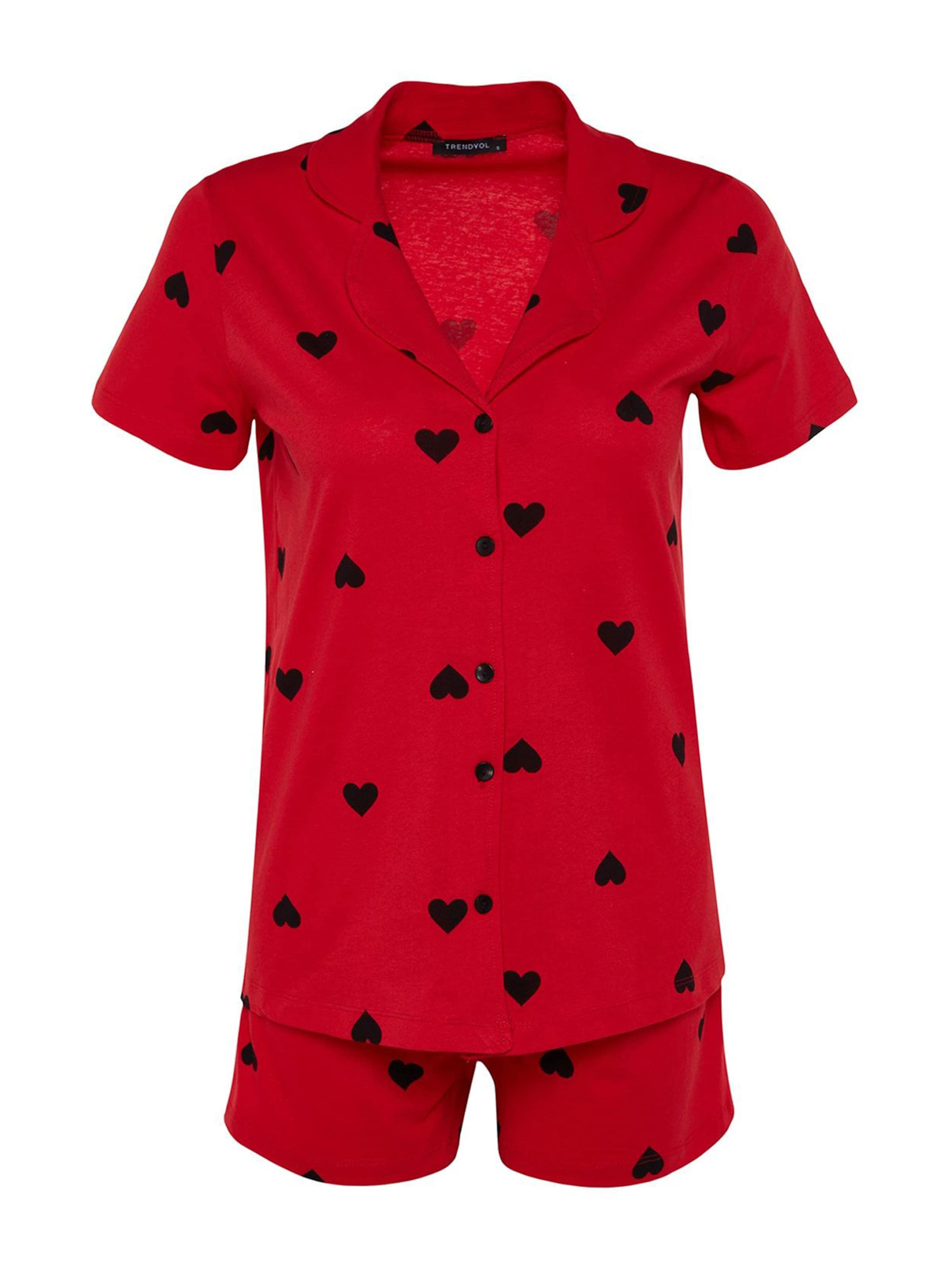 Trendyol Pyžamo – červená: přední strana