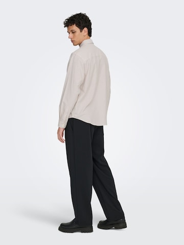 Coupe regular Chemise business 'ONSGiorgio' Only & Sons en beige