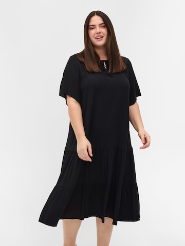 Zizzi Καλοκαιρινό φόρεμα 'VBELLA' σε μαύρο