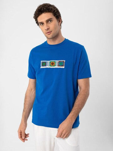 T-Shirt Antioch en bleu : devant