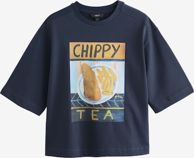 XS dydžio Marškinėliai 'Chippy Tea Frankie Thorpe' iš Next, spalva – tamsiai mėlyna / dangaus žydra / geltona / juoda, Prekių apžvalga