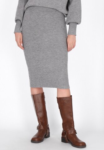 DreiMaster Vintage Skirt in Grey: front
