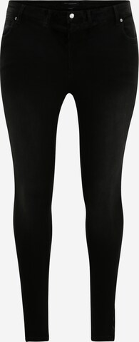 ONLY Carmakoma Slimfit Jeans 'Karla' in Schwarz: predná strana