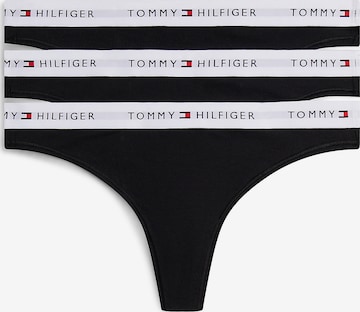 Tanga 'Essential' de la Tommy Hilfiger Underwear pe negru: față