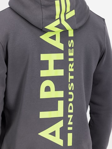 ALPHA INDUSTRIES Sweatshirt 'Backprint' in Grey