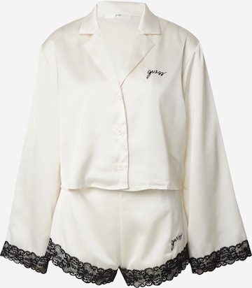 GUESS Short Pajama Set in White: front