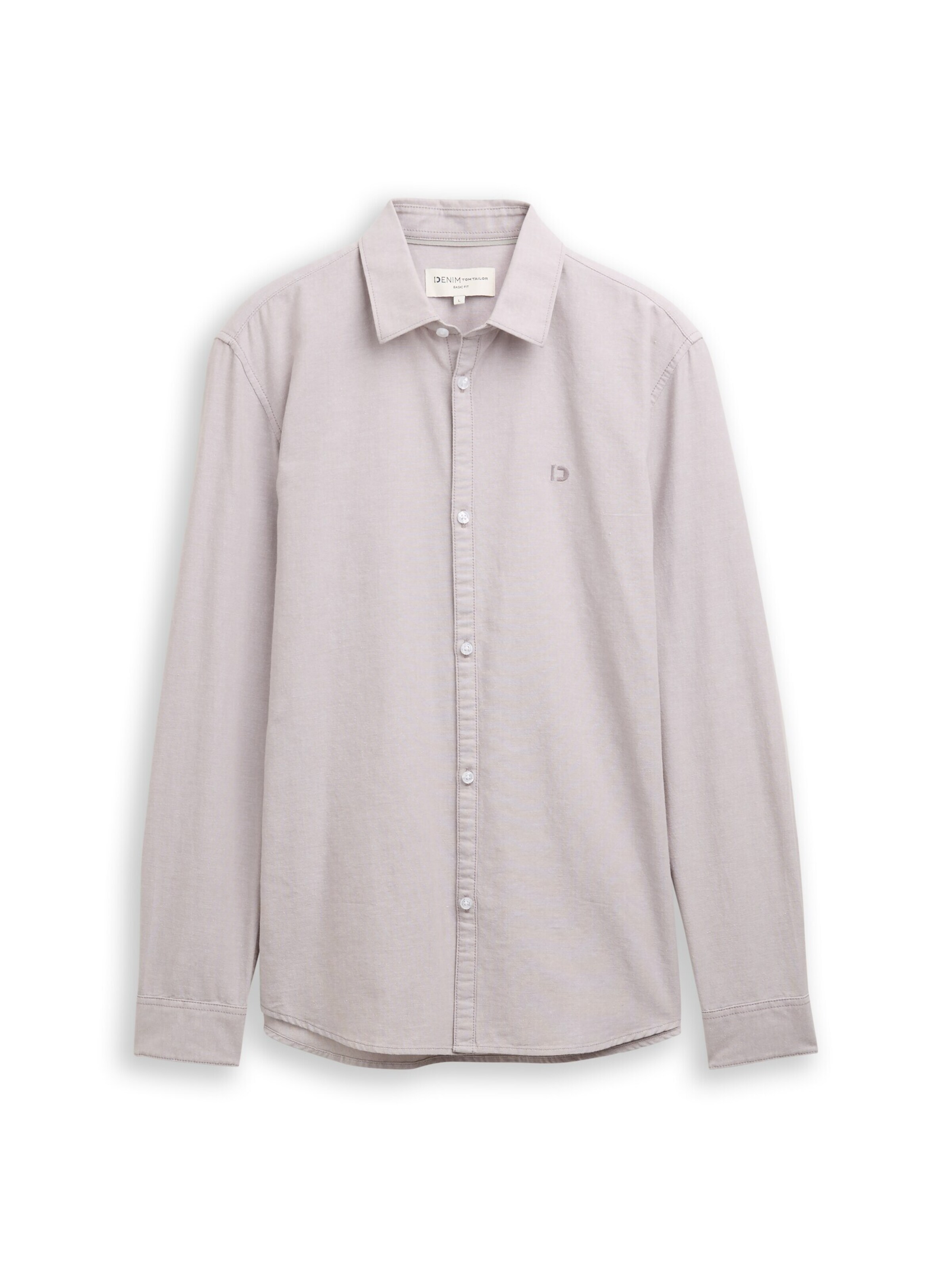 TOM TAILOR DENIM Overhemd in Grijs: voorkant