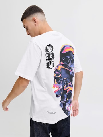 JACK & JONES - Camiseta 'JORSTEEL GALLERY' en blanco: frente