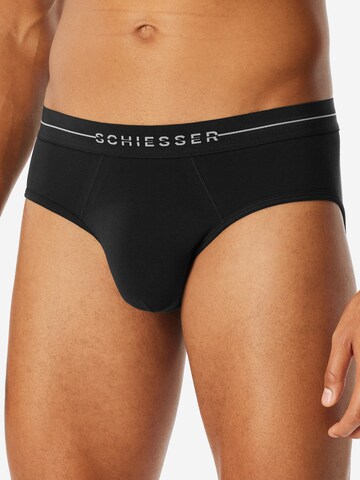 SCHIESSER Slip in Schwarz: Vorderseite