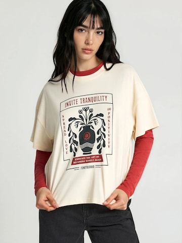 Funky Buddha T-shirt i beige: framsida