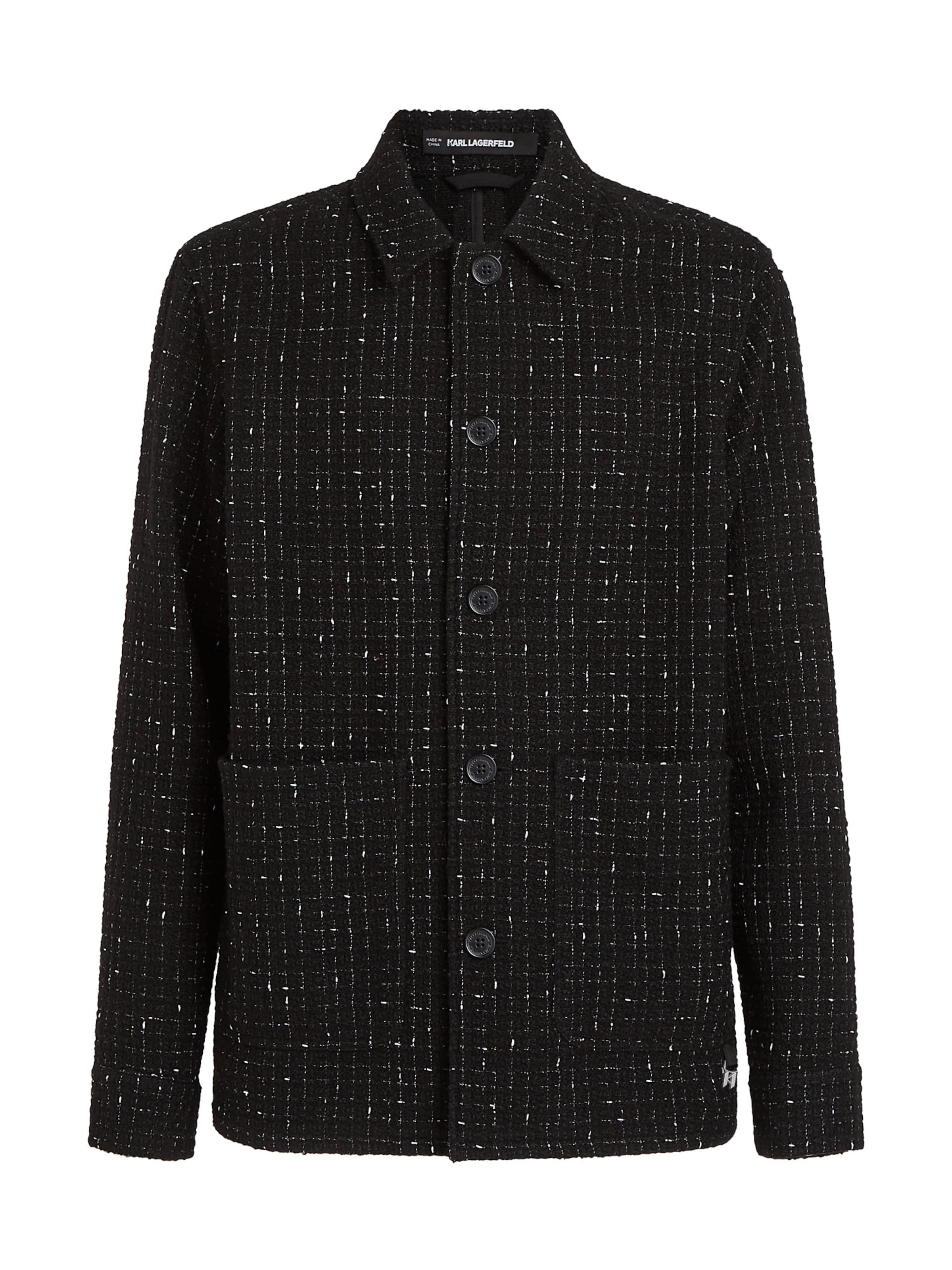 Karl Lagerfeld Regular fit Srajca | črna barva: sprednja stran
