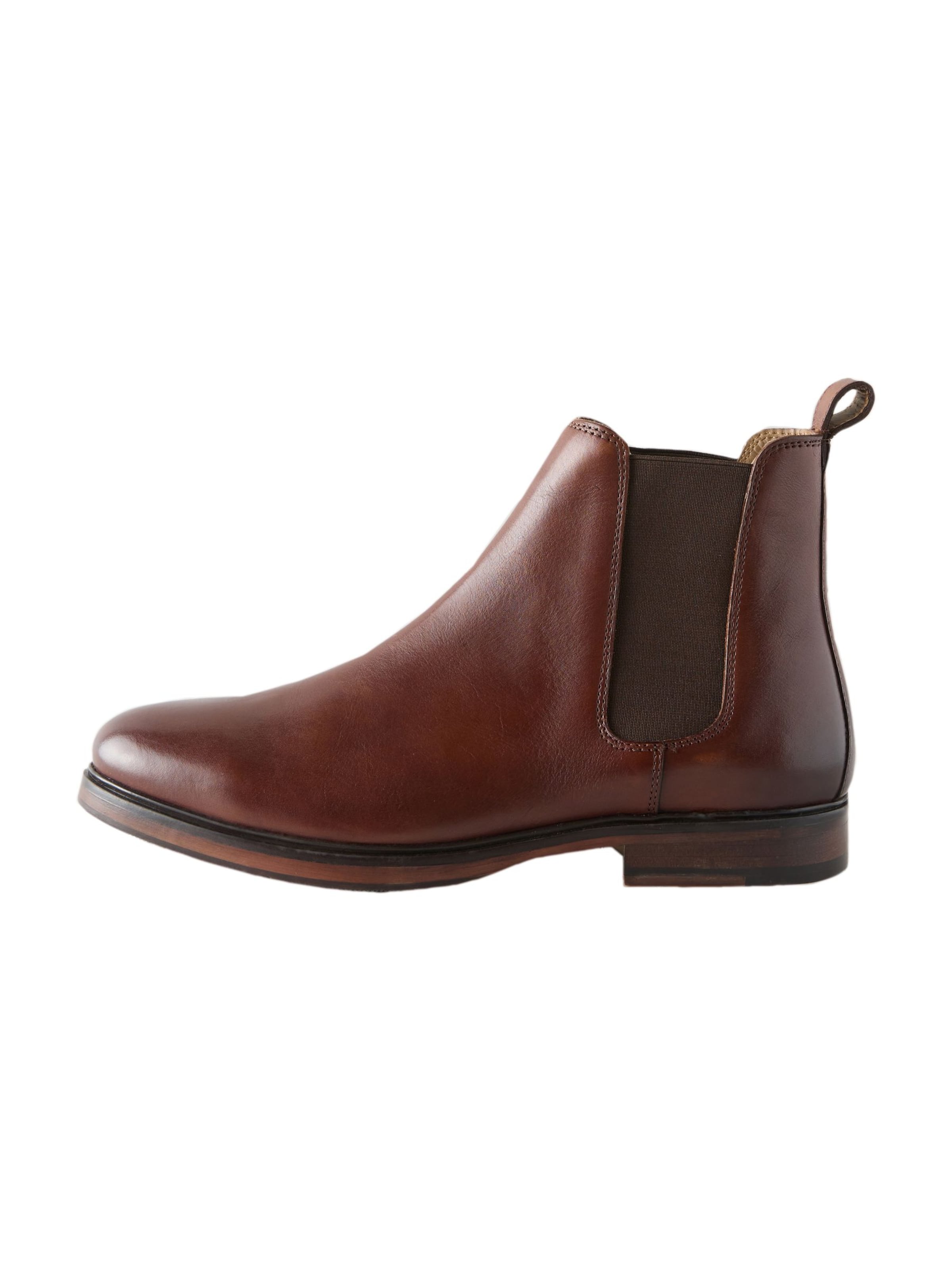 Next Chelsea boots i brun: framsida