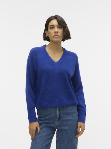 Pull-over 'ELLYLEFILE' VERO MODA en bleu : devant