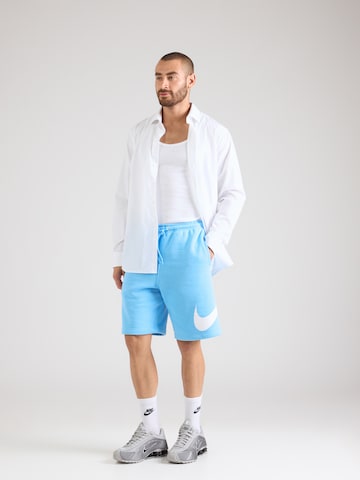 Nike Sportswear - Loosefit Calças 'CLUB' em azul