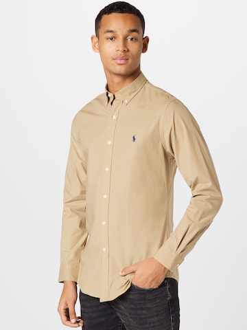 Polo Ralph Lauren Slim Fit Skjorte i beige: forside
